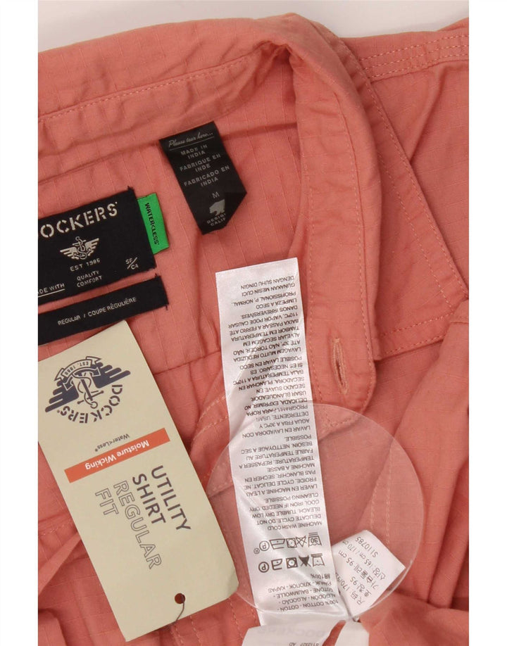 Dockers Camisa Regular Fit De Manga Corta Para Hombre Algodón Naranja Medio