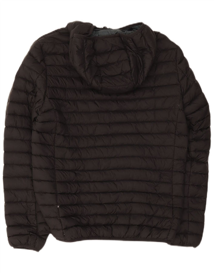 Mistral Chaqueta acolchada con capucha para hombre UK 38 Medium Black Nylon