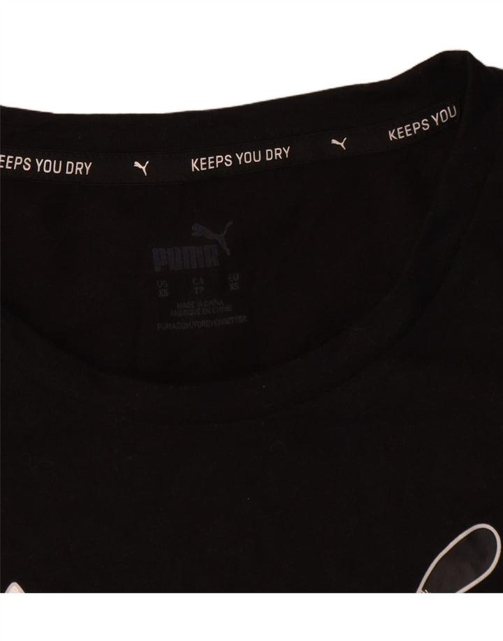 Puma Camiseta gráfica extragrande para mujer UK 6 XS Poliéster negro