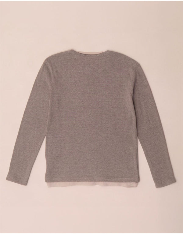 Zara Hombre Top Manga Larga Small Gris Colorblock