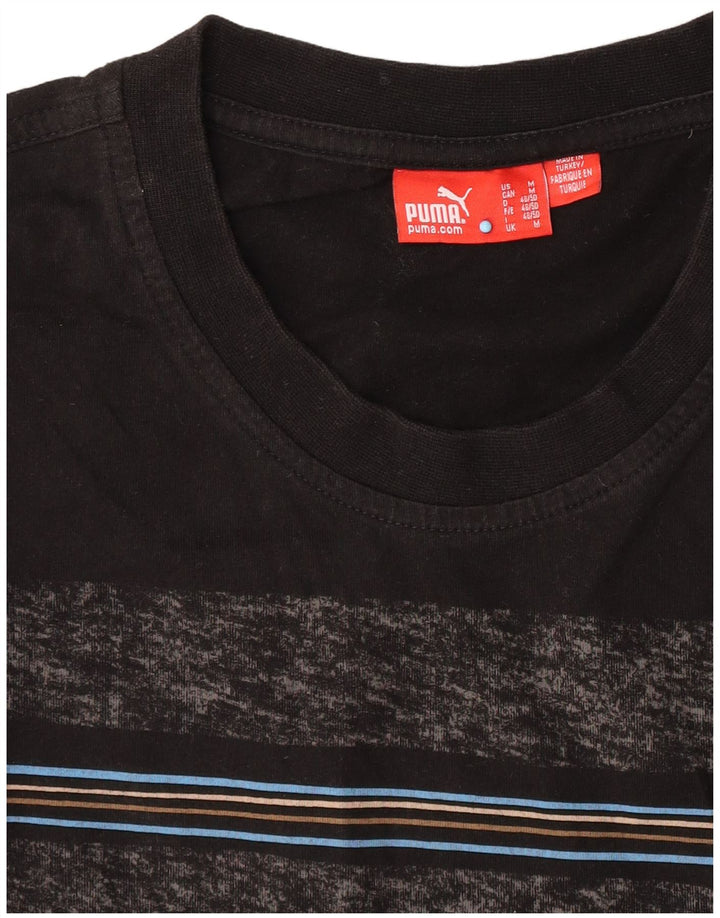 Camiseta Puma Hombre Top Medium Negro Rayas