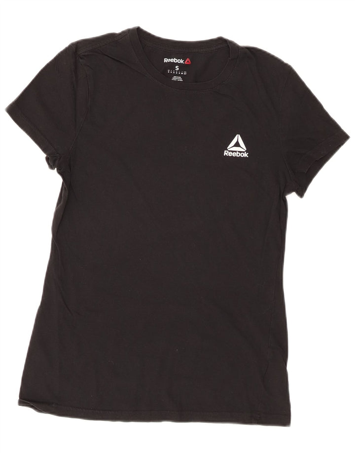 Reebok Camiseta para mujer Top UK 8 Small Black Cotton
