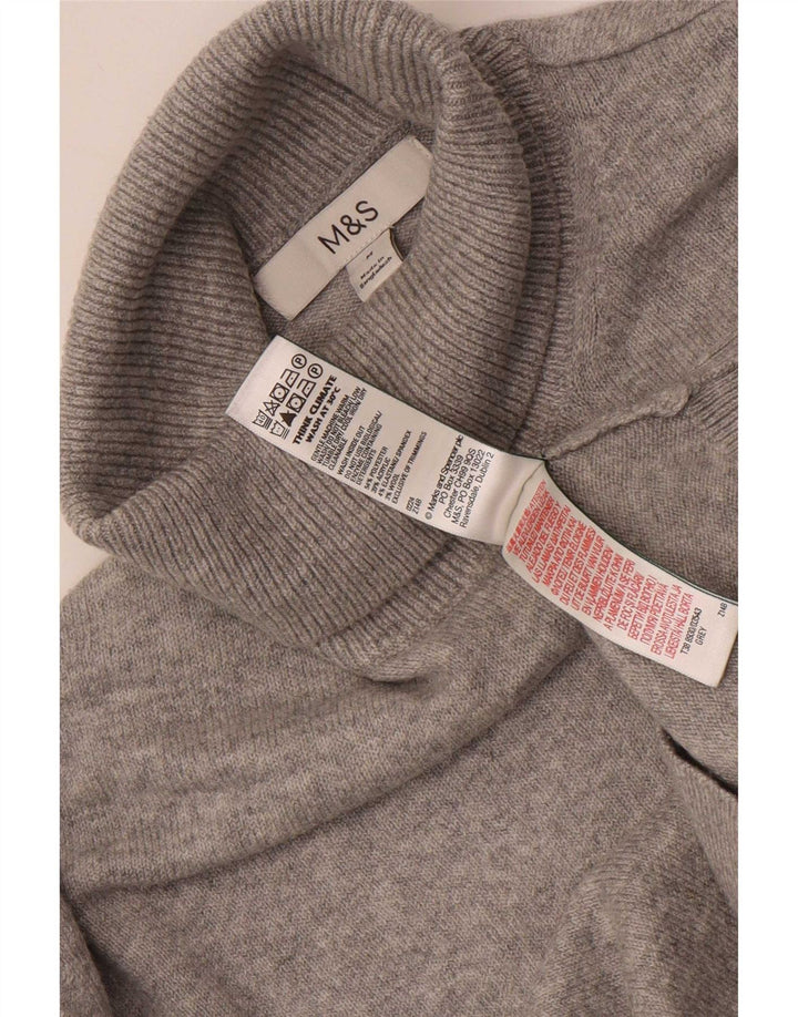 Marks & Spencer Jersey con cuello vuelto para hombre Poliéster gris medio