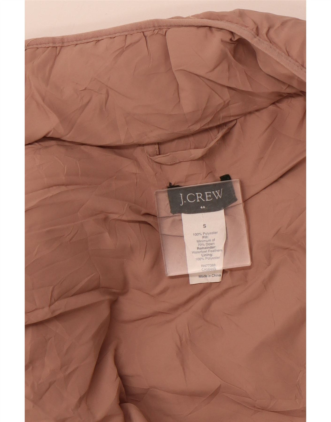 J. CREW Chaleco acolchado para mujer UK 10 Pequeño poliéster rosa