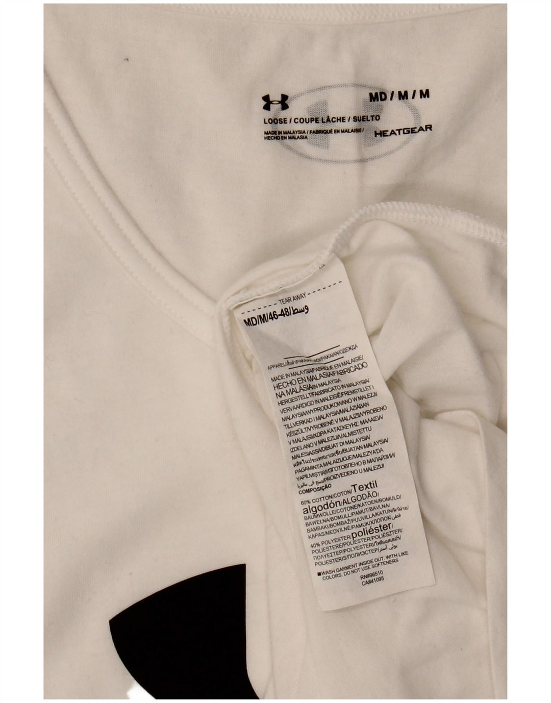 Under Armour Camiseta sin mangas con gráfico Heat Gear para hombre Algodón blanco mediano
