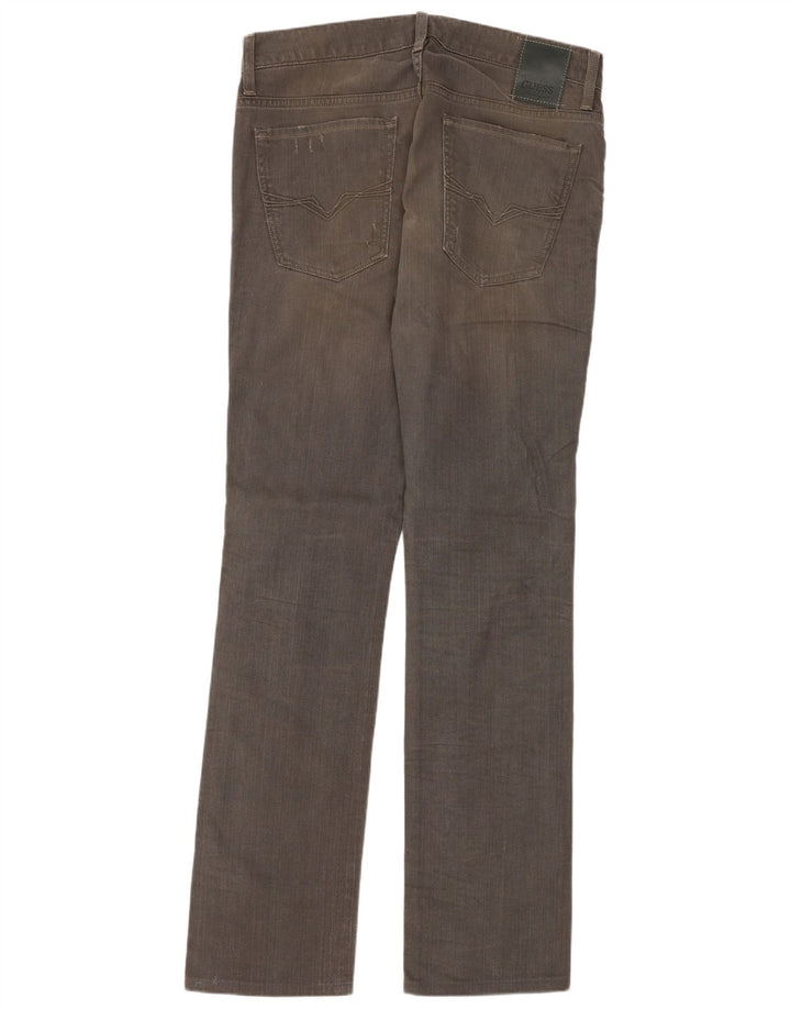 Guess Vaqueros rectos desgastados para hombre W32 L32 Algodón gris