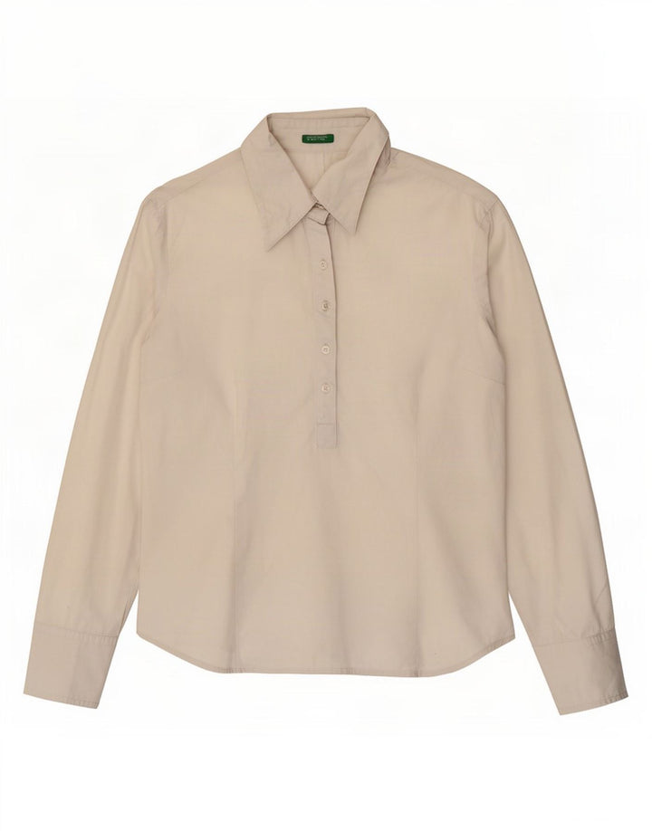 Benetton Jersey De Mujer UK 40 Small Blanco Algodón