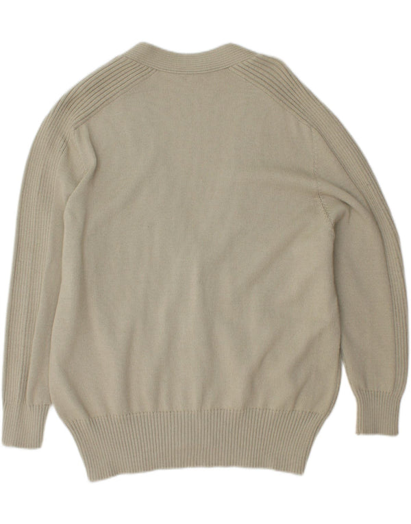 BLEYLE Suéter tipo cárdigan para mujer UK 20 2XL Lana virgen verde