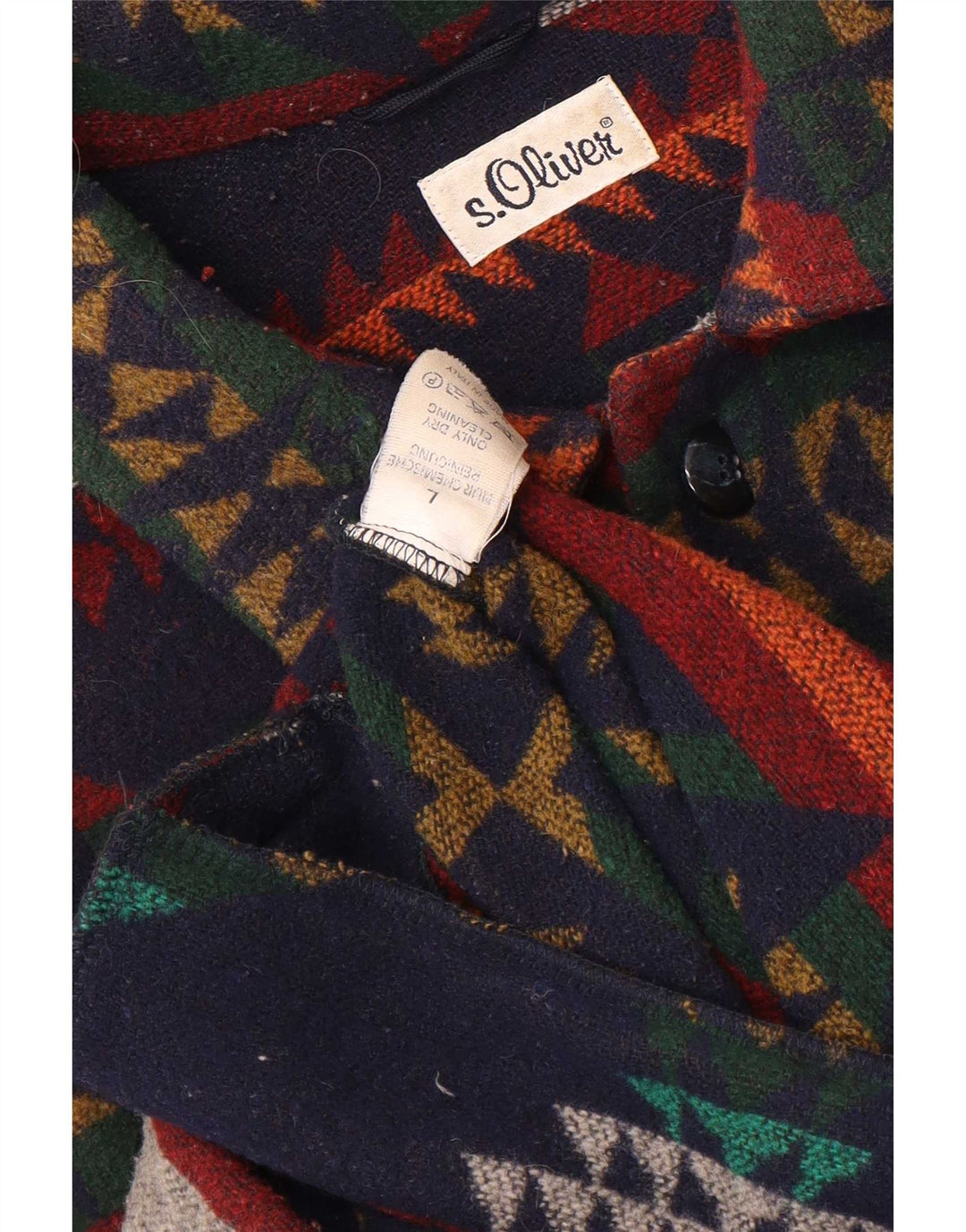 S.Oliver Abrigo para hombre UK 40 Grande Lana Fair Isle multicolor