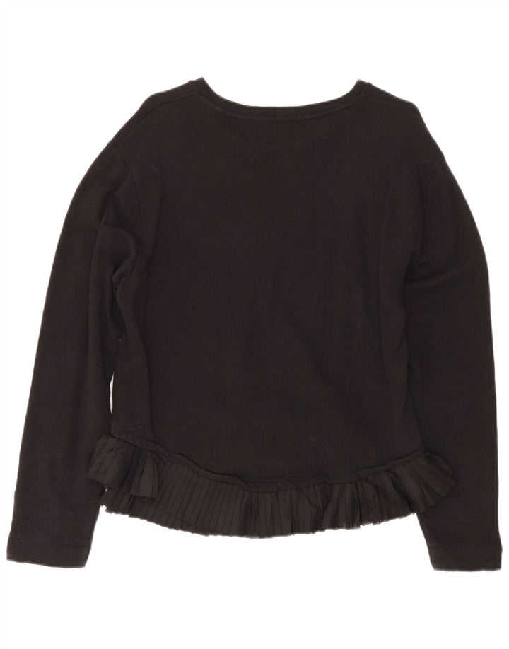 J. CREW Sudadera para mujer Jumper UK 14 Medium Black Cotton