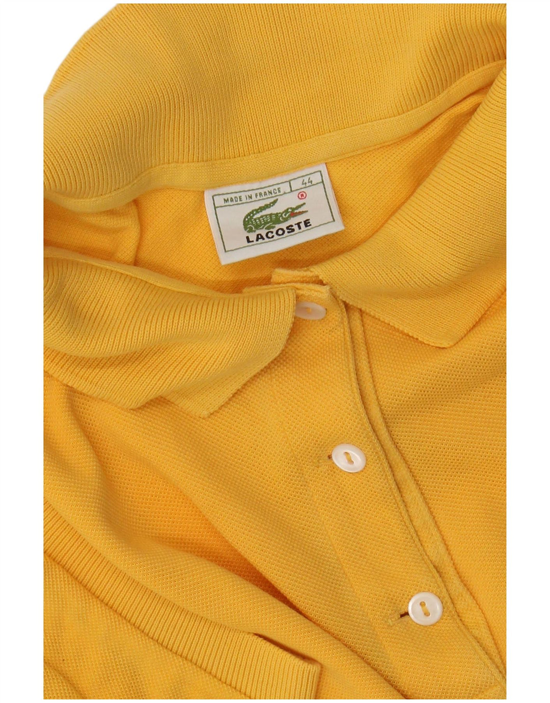Polo LACOSTE para mujer talla 44 algodón amarillo grande