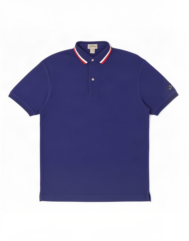 Polo Izod Hombre Algodón Rayas Azul Medio