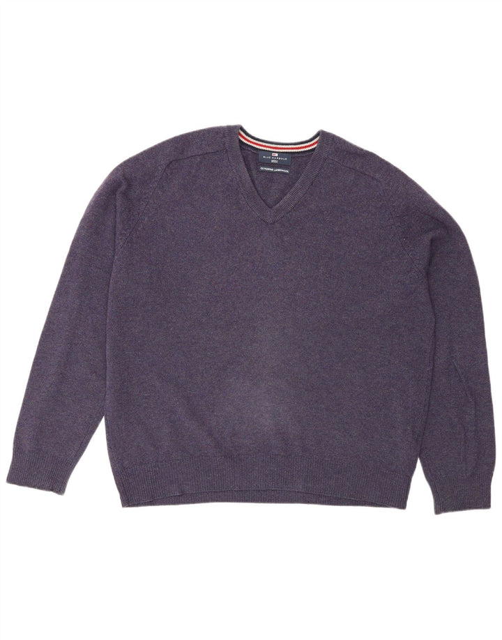 Marks & Spencer Suéter con Cuello en V Blue Harbor para Hombre Púrpura Medio