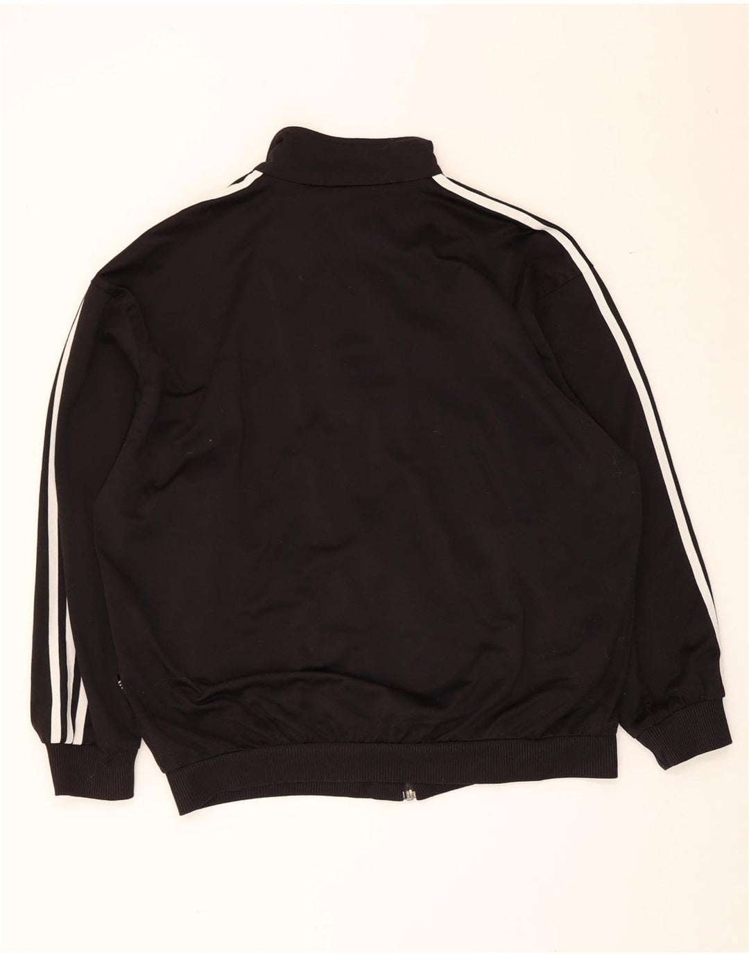 Adidas - Chaqueta de chándal para hombre, talla 40/42, poliéster negro mediano