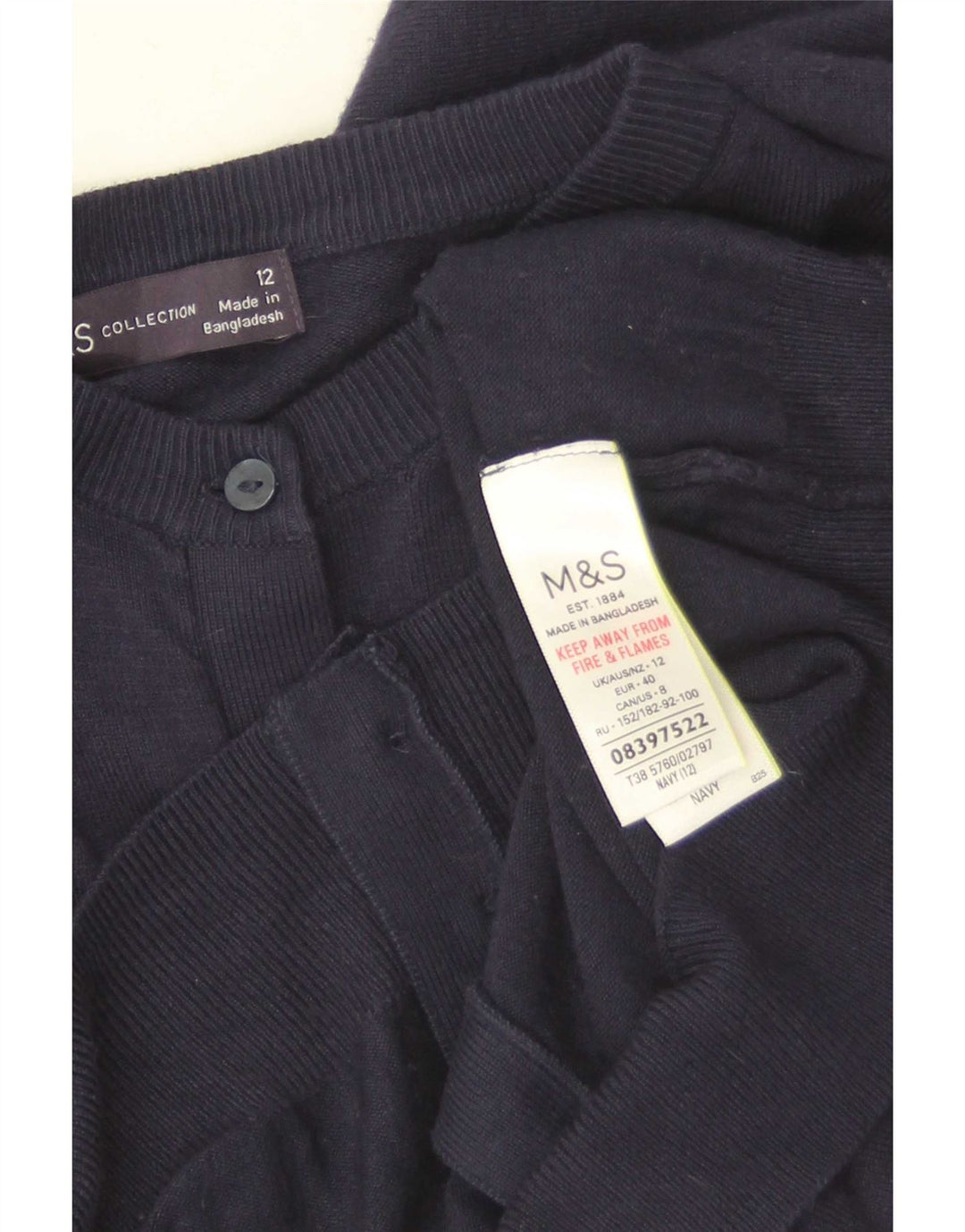 Marks & Spencer - Cárdigan para mujer, talla 40, talla mediana, viscosa, color azul marino