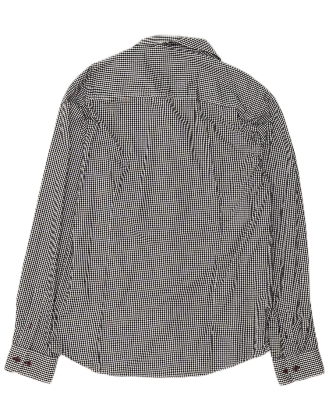 Camisa Jack & Jones Hombre Grande Algodón Vichy Blanco