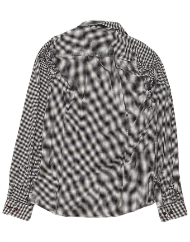 Camisa Jack & Jones Hombre Grande Algodón Vichy Blanco