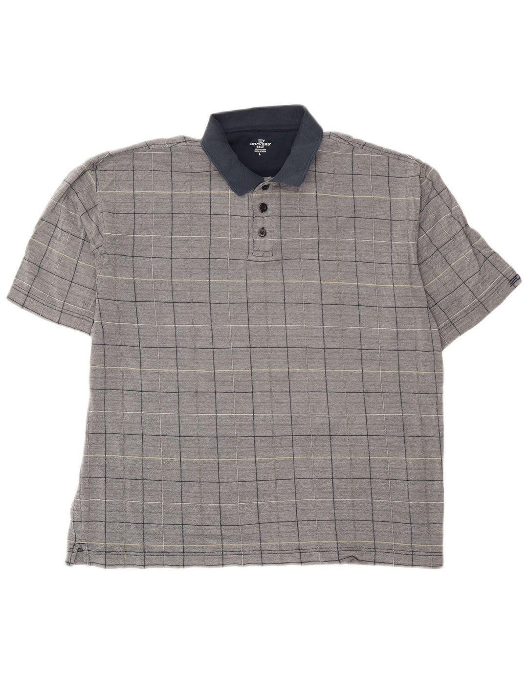 Dockers Polo De Rugby Para Hombre De Algodón A Cuadros Azul Grande