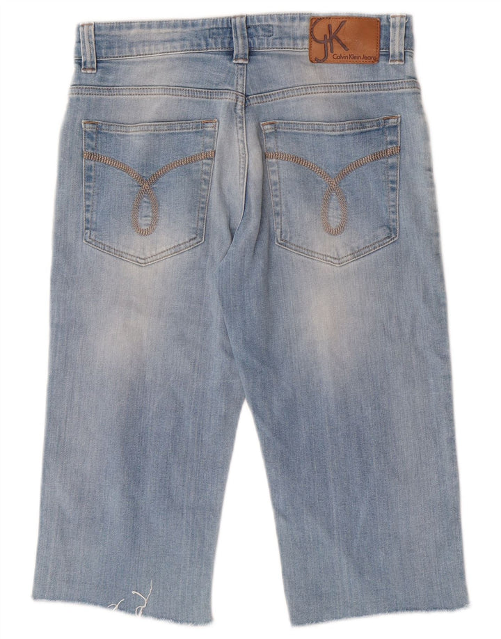 Vaqueros Capri Ajustados De Corte Regular Para Mujer Calvin Klein W29 Algodón Azul Medio