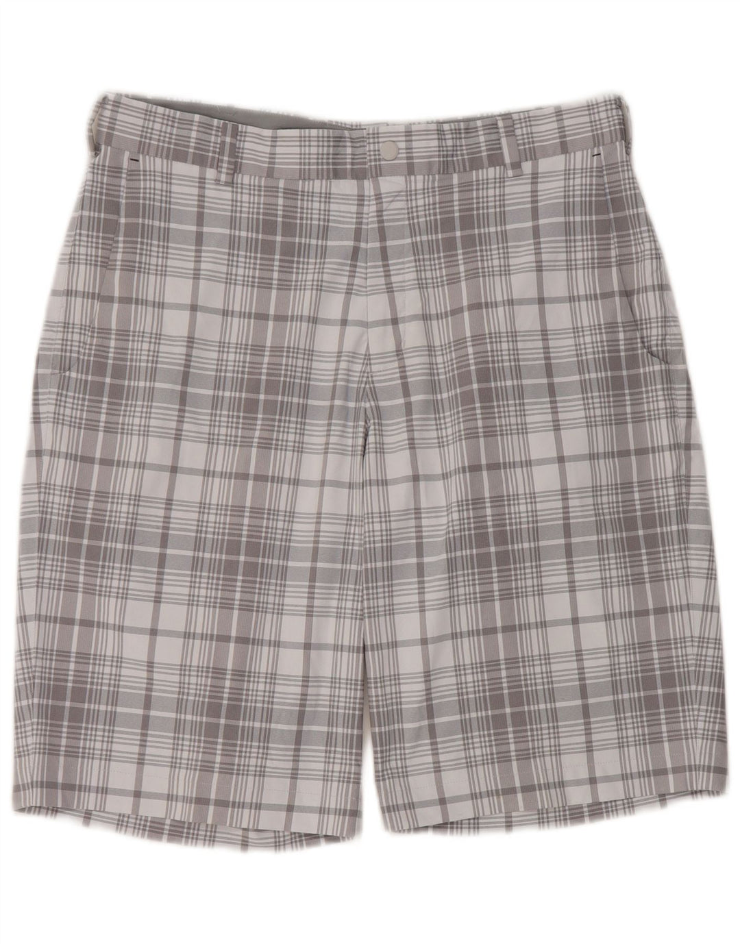 Pantalones cortos chinos Dri Fit para hombre Nike W32 Poliéster a cuadros gris medio