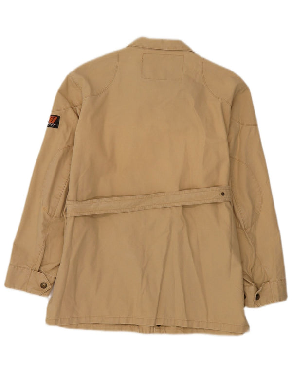 Vintage hombres chaqueta utilitaria Reino Unido 36 pequeño beige