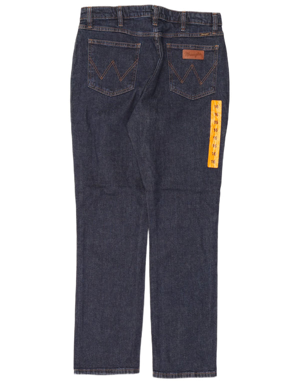 Wrangler Jeans rectos de cintura alta para mujer US 16 XL W32 L32 Azul marino