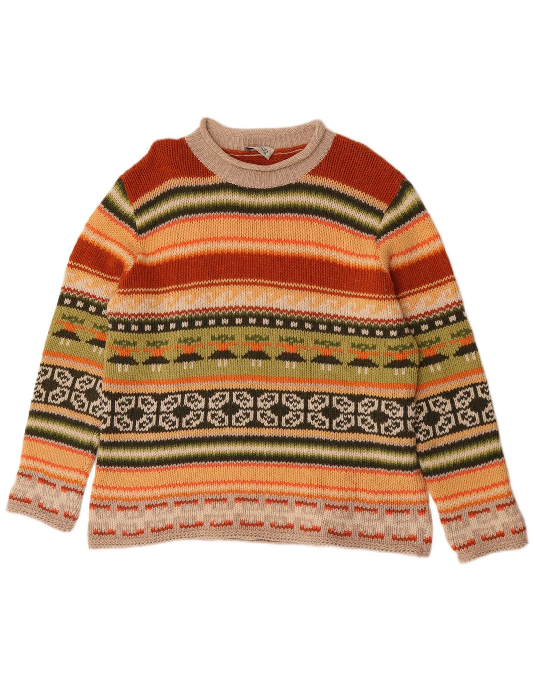 Bianca Mujer Cuello Alto Jersey Jersey IT 46 Grande Multicolor