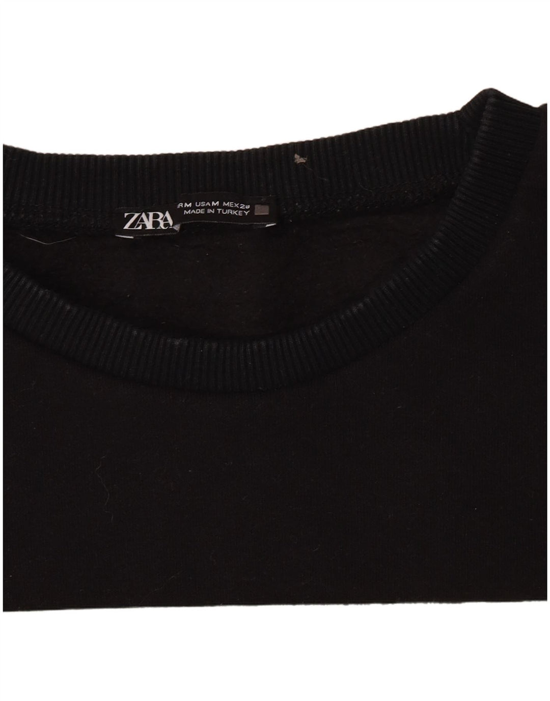 Zara Mujer Sudadera Gráfica Jumper UK 40 Medium Negro