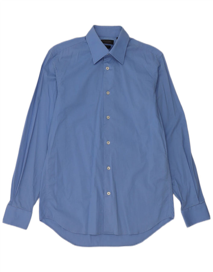 Calvin Klein Camisa para hombre Talla 38 15 Algodón azul medio