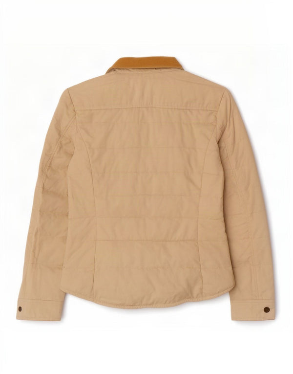 Massimo Dutti Chaqueta Acolchada Mujer UK 46 Grande Algodón Beige