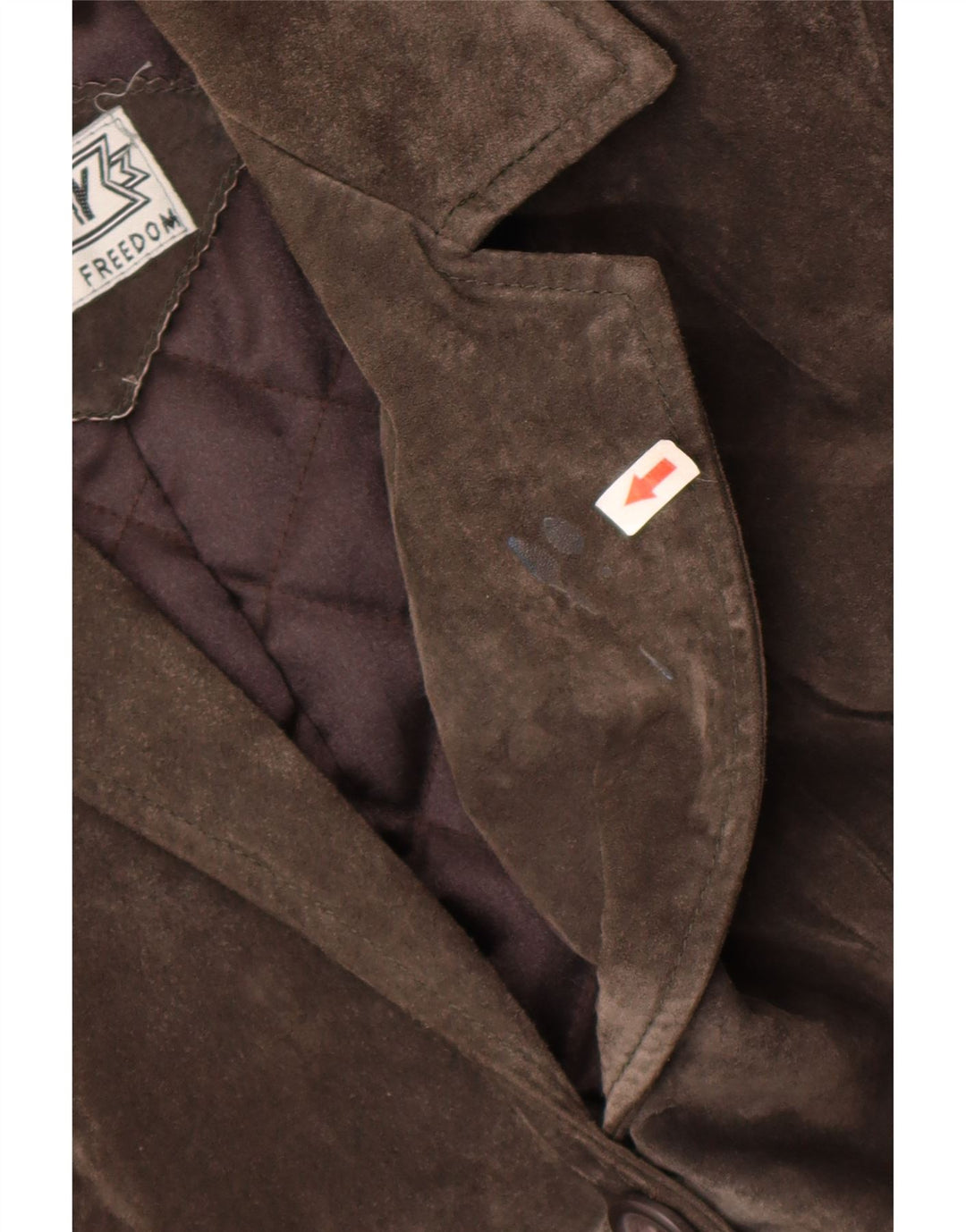ENJOY Chaqueta tipo blazer de ante con 3 botones para mujer UK 44 Cuero gris medio