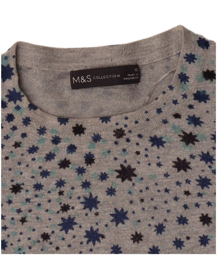 Marks & Spencer - Jersey de cuello redondo para mujer, talla 40, color gris medio