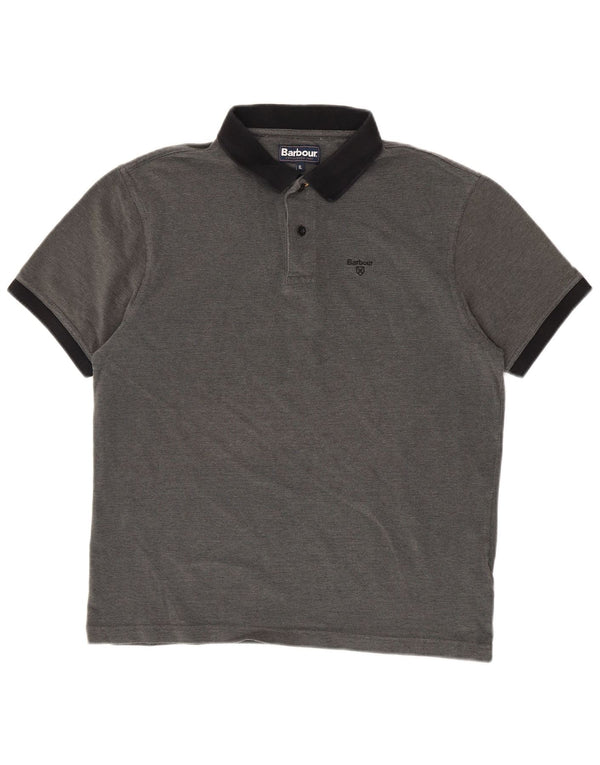 Barbour Polo Hombre XL Algodón Gris