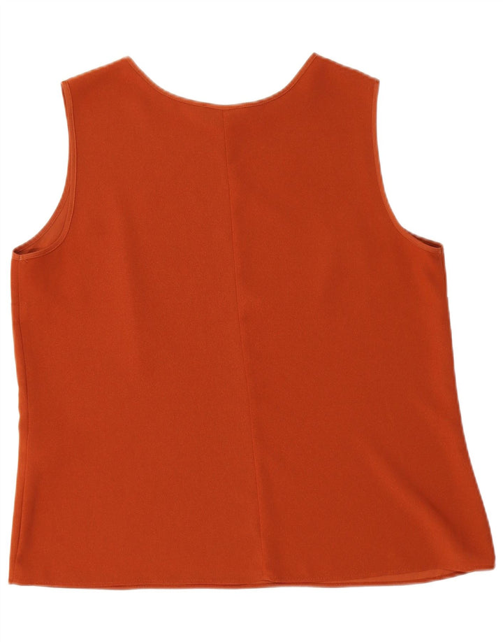 Warehouse Top sin mangas para mujer UK 44 Grande Naranja Poliéster