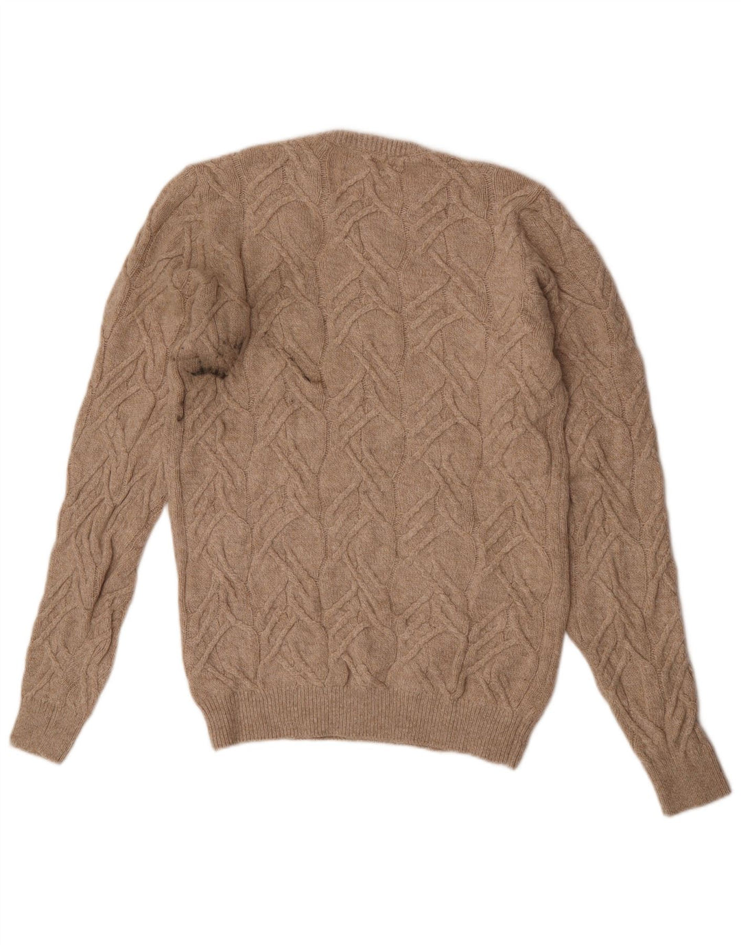 Marks & Spencer - Jersey de cuello redondo para hombre, talla pequeña, poliamida beige
