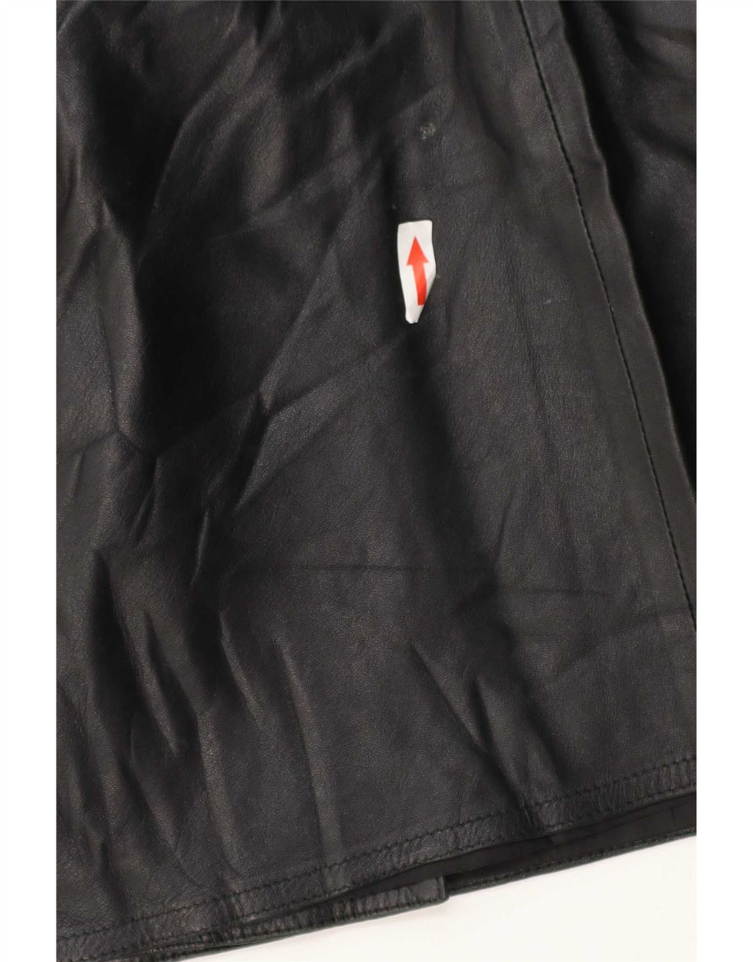 Falda de cuero vintage para mujer W28 Negro medio