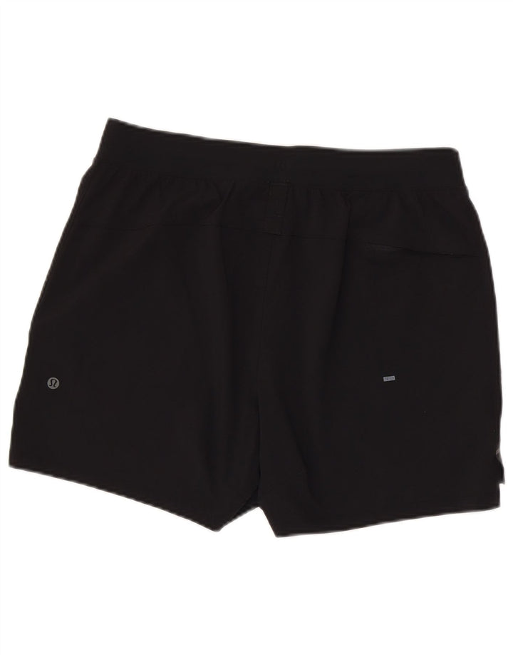 Pantalones cortos deportivos Lululemon para mujer, nailon negro grande