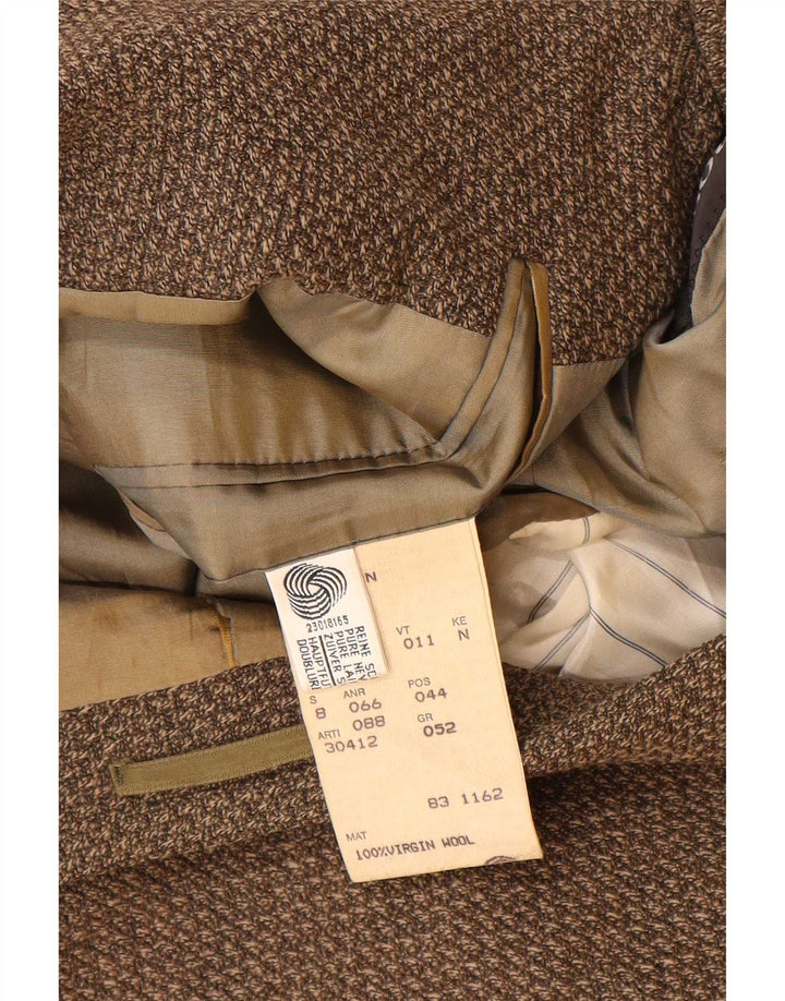 Hugo Boss Chaqueta tipo blazer de 3 botones para hombre EU 52 XL Lana virgen marrón