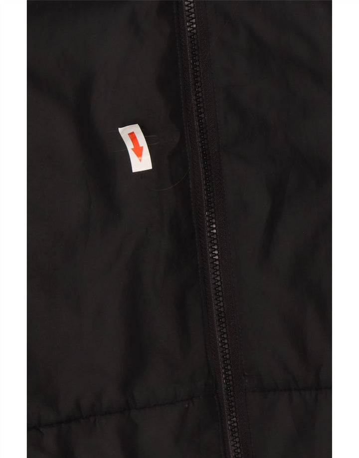 Adidas Chaqueta acolchada con capucha para mujer Reino Unido 12/14 Mediano Negro Poliéster