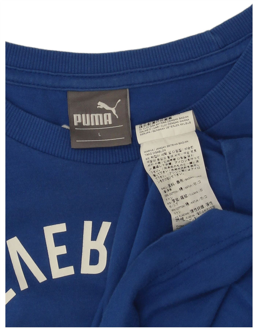 Puma - Camiseta gráfica para hombre, talla grande, algodón azul