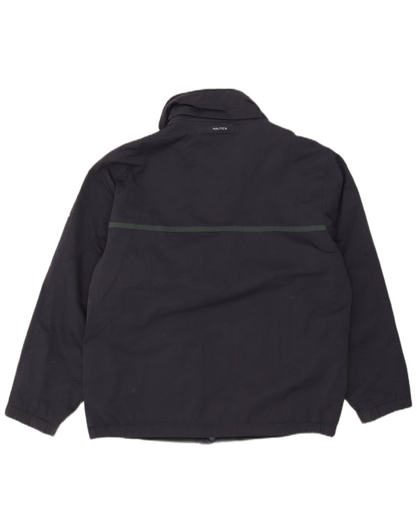 Nautica Chaqueta reversible con capucha para hombre UK 40 Large Nylon azul marino