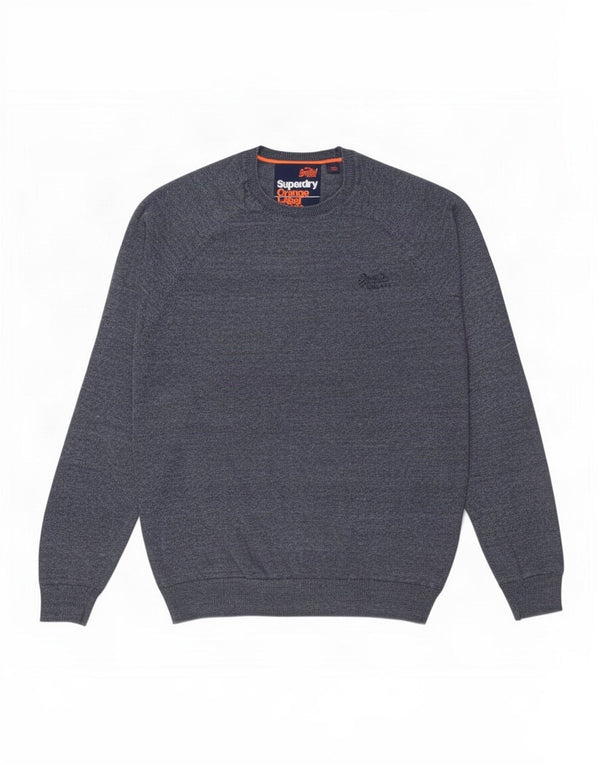 Superdry Jersey De Cuello Redondo Para Hombre De Algodón Moteado Azul Grande