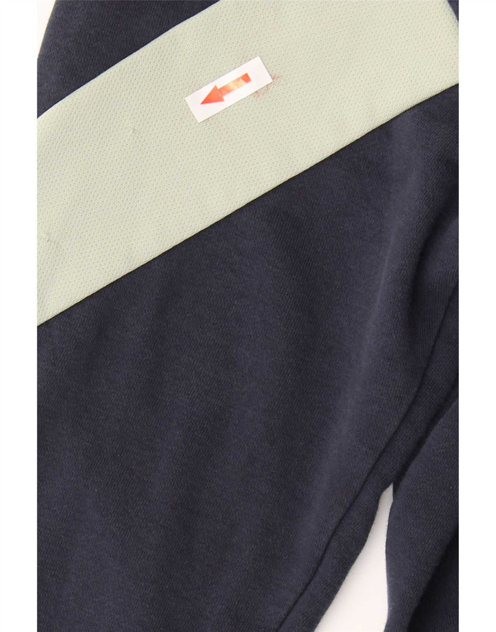 Adidas Hombre Chándal Top Chaqueta Pequeña Azul Marino Colorblock Algodón