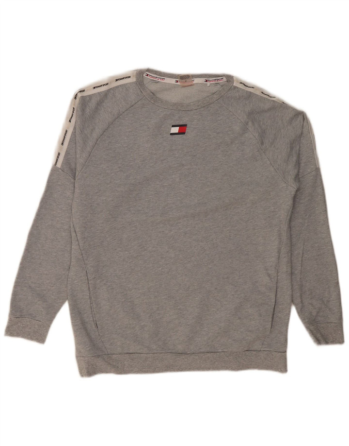 Tommy Hilfiger Sudadera con gráfico y diseño color block en gris medio para hombre