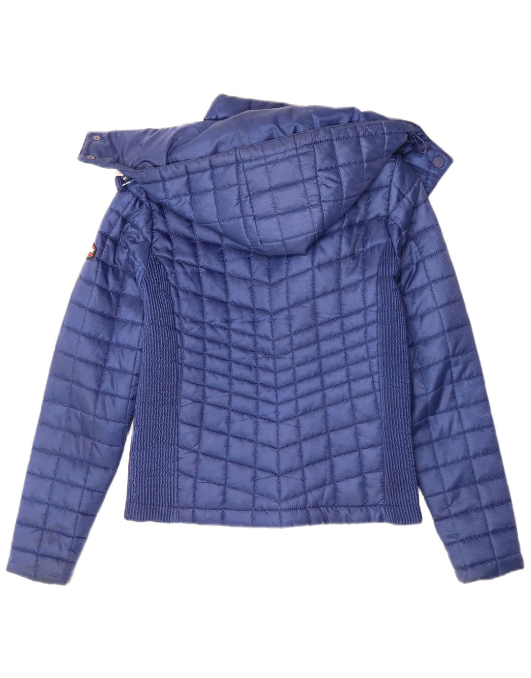 SUPERDRY Chaqueta acolchada con capucha para mujer UK 40 Mediana Azul marino Poliéster