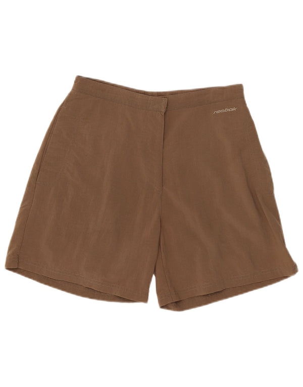 Reebok Pantalones cortos de senderismo para mujer UK 12 Medium W28 Marrón Poliamida