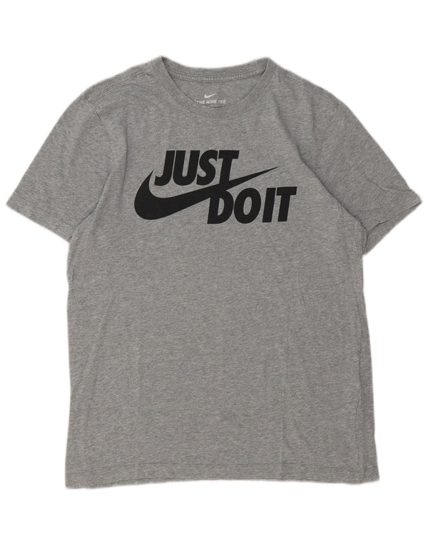 Nike Camiseta gráfica para hombre Top de algodón moteado gris medio