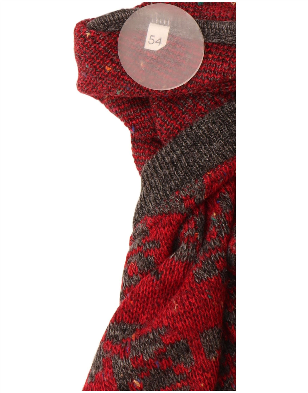 Cacharel Jersey de cuello redondo Paris para hombre IT 54 XL Lana geométrica roja