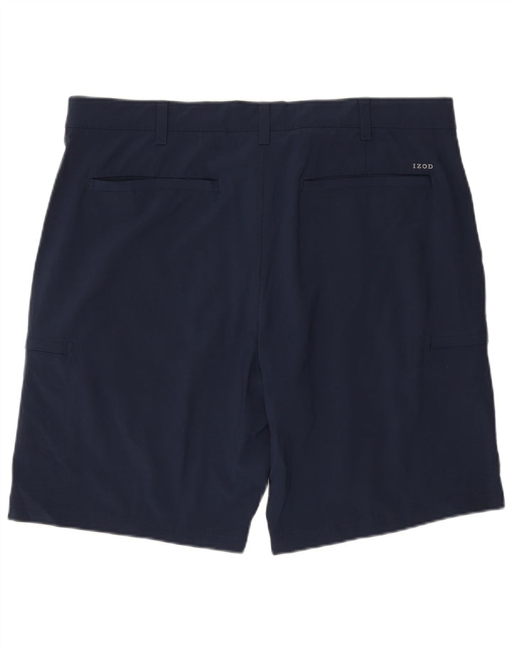 IZOD Pantalones cortos cargo para hombre W38 XL Poliéster azul marino