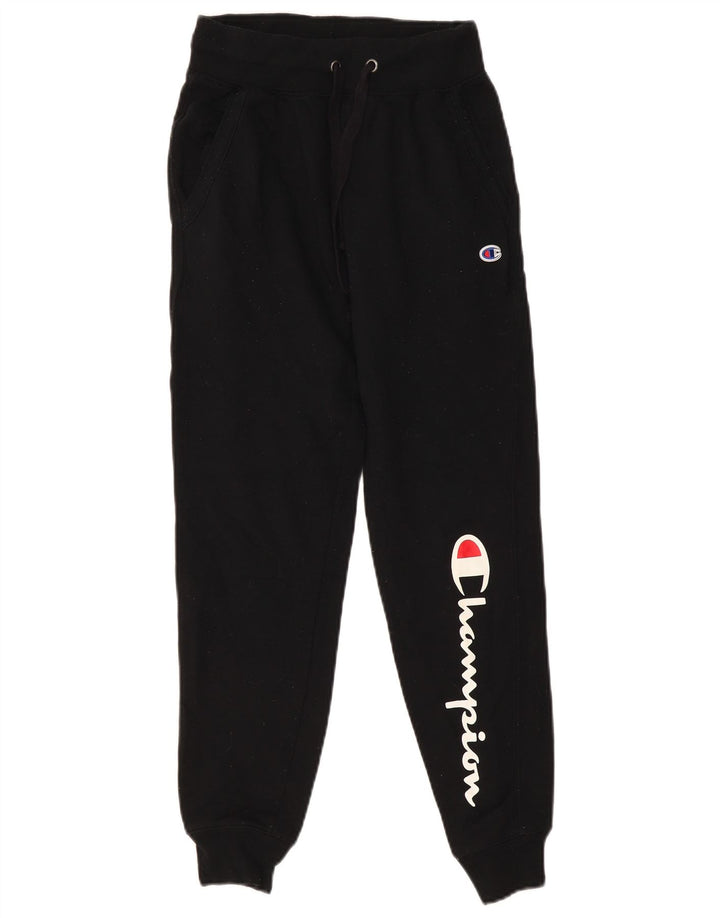 Champion Pantalones de chándal gráficos para mujer Joggers UK 6 XS Poliéster negro
